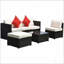 Ensemble de conversation moderne pour l'extérieur, ensemble de meubles de patio 6 pièces, ensemble de canapé modulaire d'extérieur