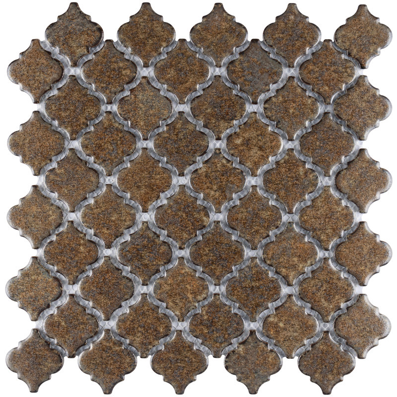 Hudson Tangier 2" x 2" Porcelain Grid Mosaic Wall & Floor Tile, Brownstone