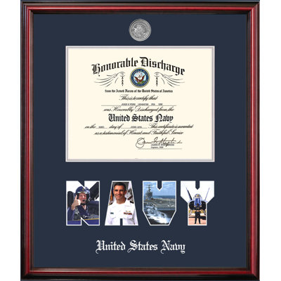 Navy Discharge Petite Picture Frame