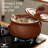 Hakan Suphan Handmade 4.7-Quart Midi Clay Cooking Pot with Lid, Unglazed