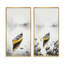 «Yellow Canoe On The Lake», 2 pièces sur toile-49386157-49386159