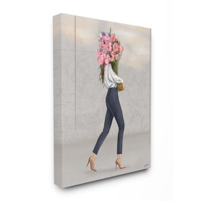 " Woman's Figure Metro Fashion Floral Bouquet Glamour " by Ziwei Li