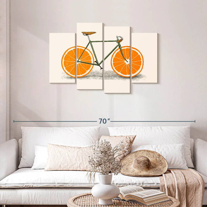 Roues Mehar Zest orange, H 27 po x l 43 po