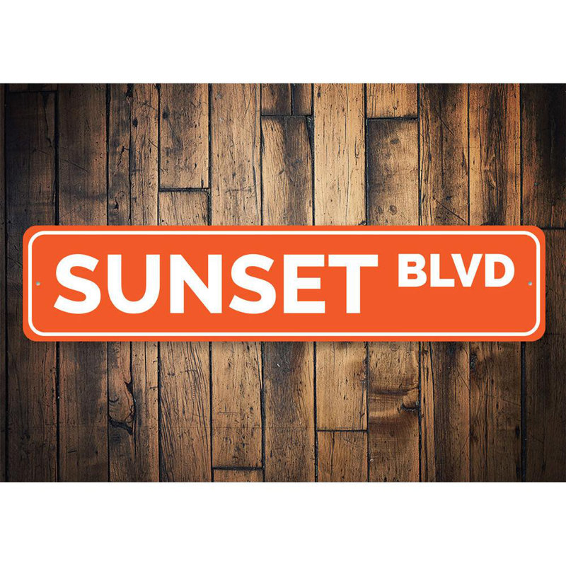 Plaque en aluminium personnalisée Sunset, H 6 po x l 24 po x P 0,063 po