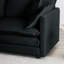 Canapé modulaire surdimensionné en chenille noire - Tissu respirant et bois massif confortable pour la longévité-1679570574