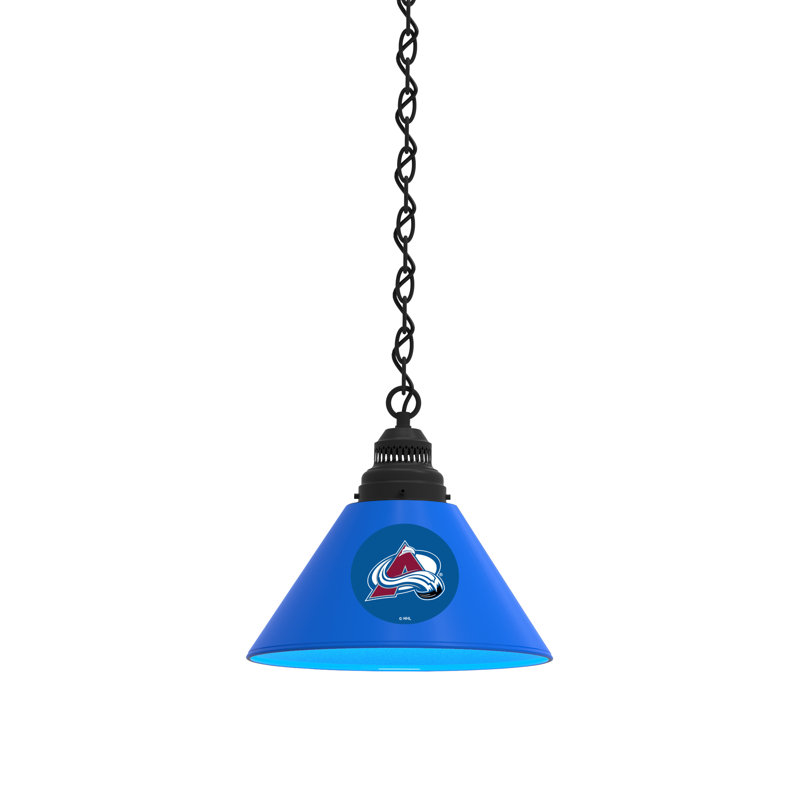 Luminaire suspendu conique 1 lumière NHL, Noir, Colorado Avalanche