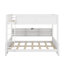 Lit double superposé au-dessus de grand lit double avec armoires et port USB-211827419