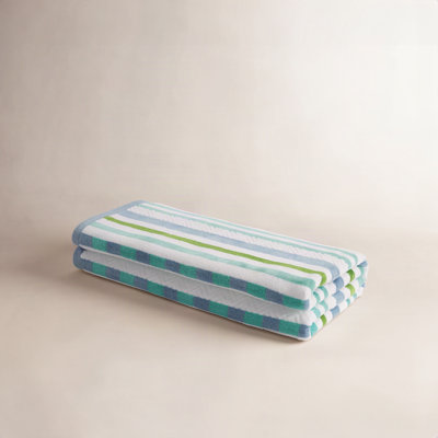 Gilus Striped Textured Cotton Beach Towel