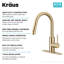 Kraus Oletto Pull-Down Single Handle Kitchen Faucet-2142023154