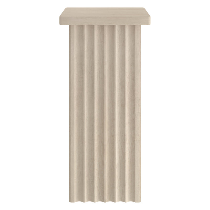 Bourne 10.75in Wide Square Side Table, Alder White