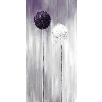 Purple allium flowers - 15.75"x31.50" Desk mat