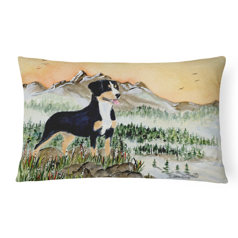 Coussin décoratif intérieur/extérieur rectangulaire pour chien l’entlebuch mountain