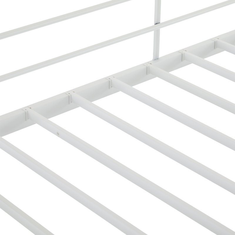 Lit mezzanine simple en métal, Blanc