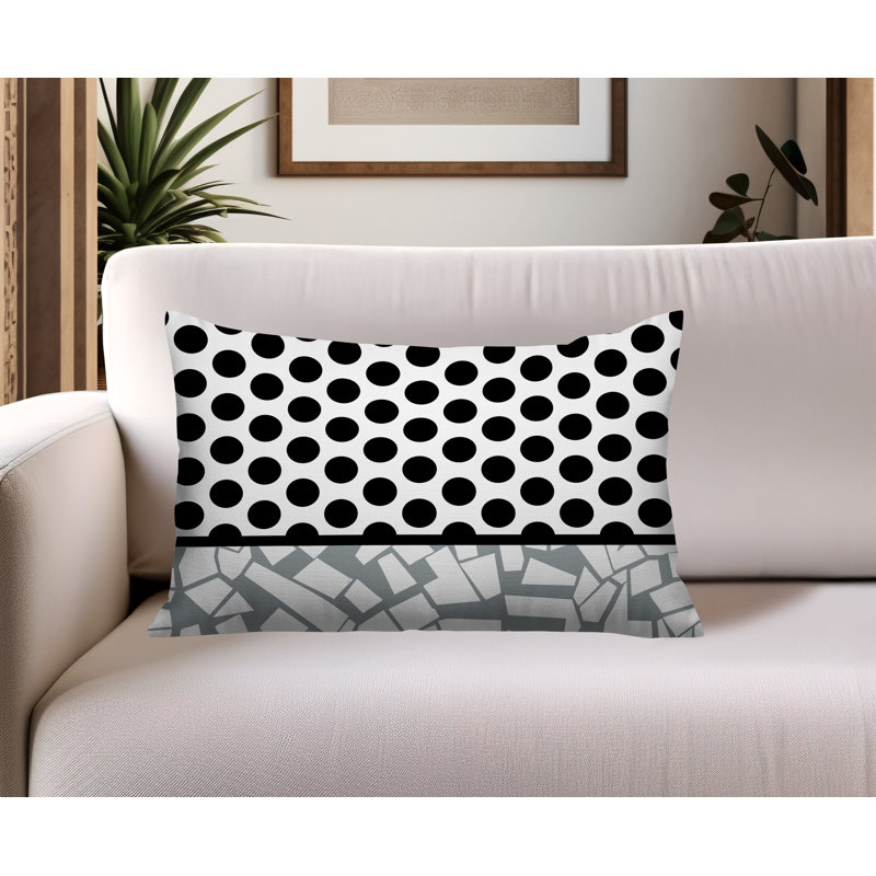Oreiller rectangulaire réversible intérieur / extérieur Miva, Gris, Rectangulaire H 14 po x l 20 po