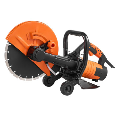 Electric Concrete Saw, 12 in, 1800 W Motor Circular Saw Cutter with Max. 4.5 in Adjustable Cutting Depth, Wet Disk Saw Cutter Includes Water Line, Pump and Blade, for Stone, Brick