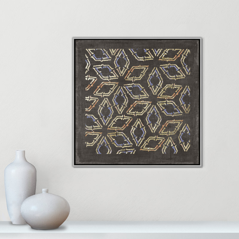 «Golden Folklore I» par Aimee Wilson, H 31,5 po x l 31,5 po, Argent