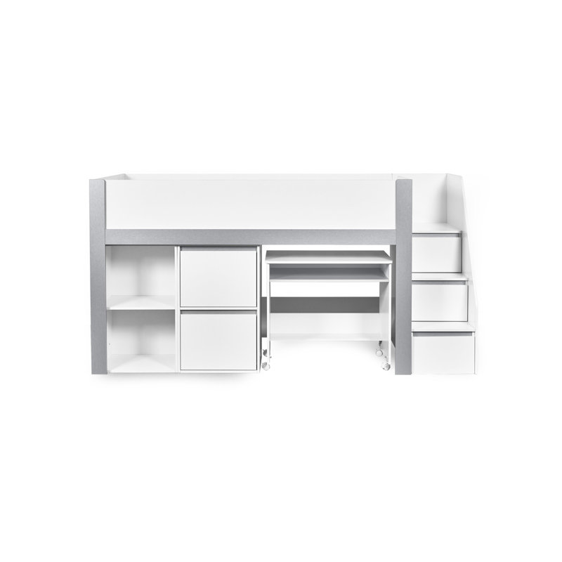 Toka Single (3') Loft Bed Bed Frame with Storage Included with Desk Included