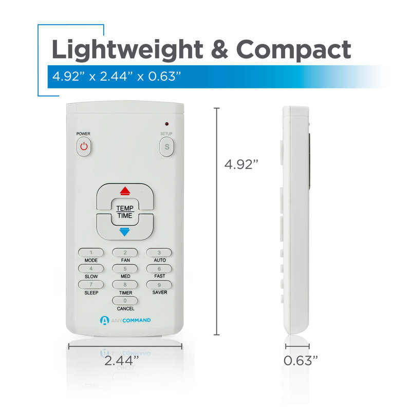 ACR Series Ac Remote For Over 60 Brands, Universal Air Conditioner Remote Control, Lightweight Ac