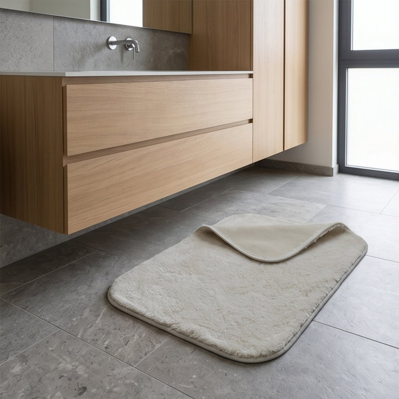 Tapis de bain antimicrobien antidérapant Plush Cloud