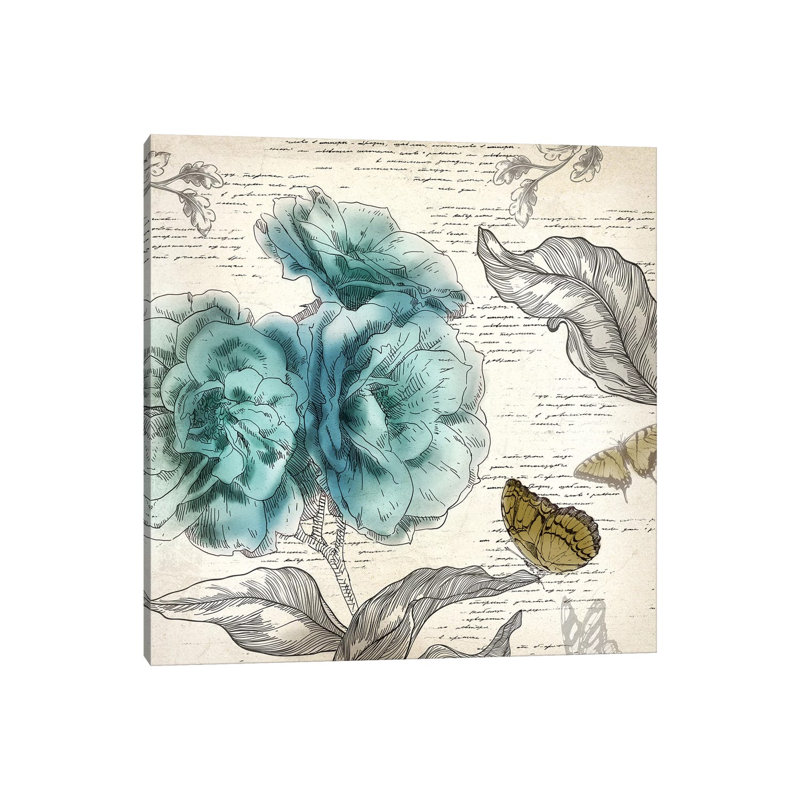 Blooming Teal II by Aimee Wilson - Wrapped Canvas Print, 66.04 cm H x 66.04 cm W x 3.175 cm D