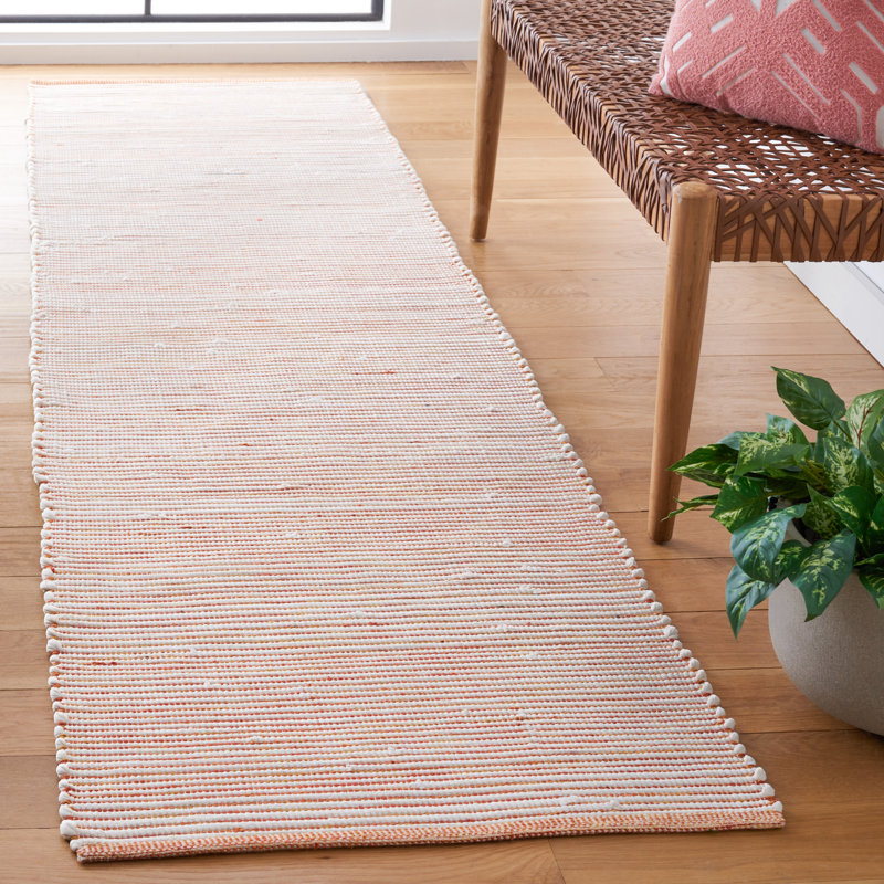 Tapis en coton à tissage plat Tyquan, Tapis de couloir 2 pi 3 po x 9 pi