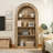4-Tier Arched Storage Bookcase with Open Display Storage Shelf for Living Room,-1823357138