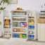 41" White Kitchen Pantry Cabinet with Doors, Adjustable Shelves & Storage Racks, Modern Organizer for Kitchen or Dining Room