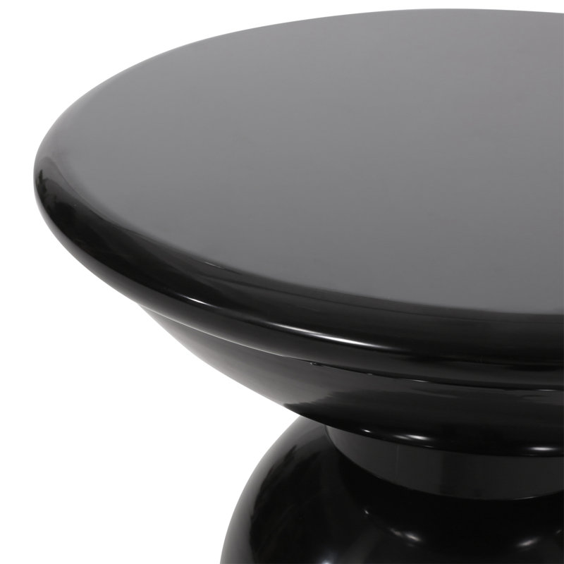 Table de bout d'extérieur en métal - Grand, Noir