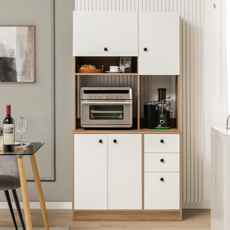 Garde-manger de 71 po Nycere, Blanc / Brun