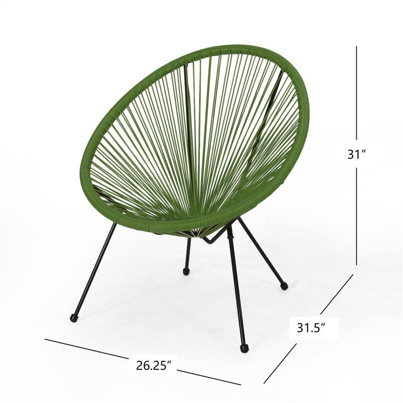 Chaise d'extérieur en tissu hamac Levon