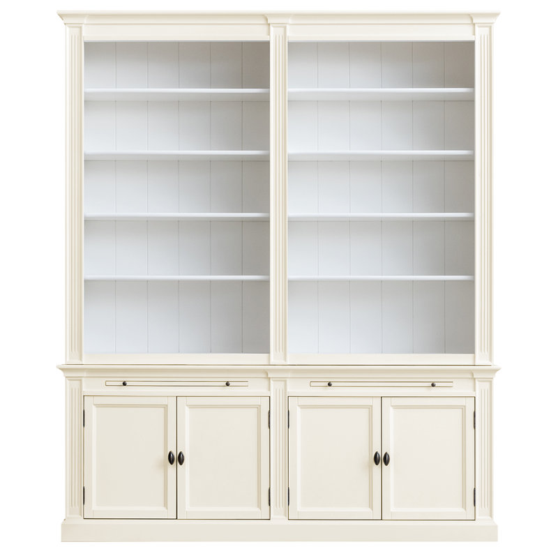 Bowland 240cm H x 200cm W Library Bookcase, Cream