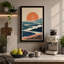 Sunset Over Hills Geometric - Wrapped Canvas-906543395-906543404