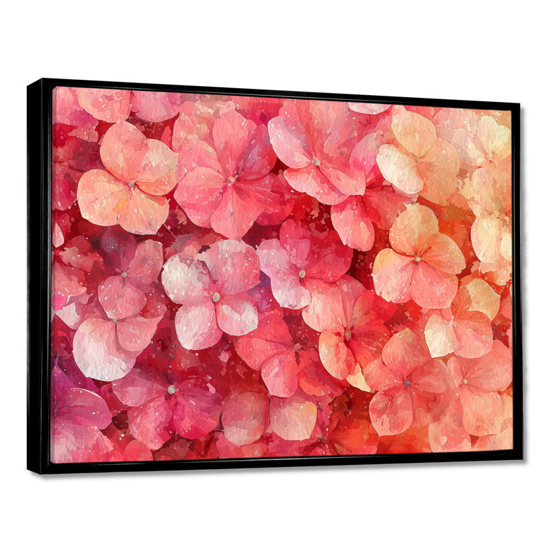 Jadaliz - Floral Wall Art, Impression sur cadre flottant, Noir, noir, noir, noir, H 16 po x l 32 po