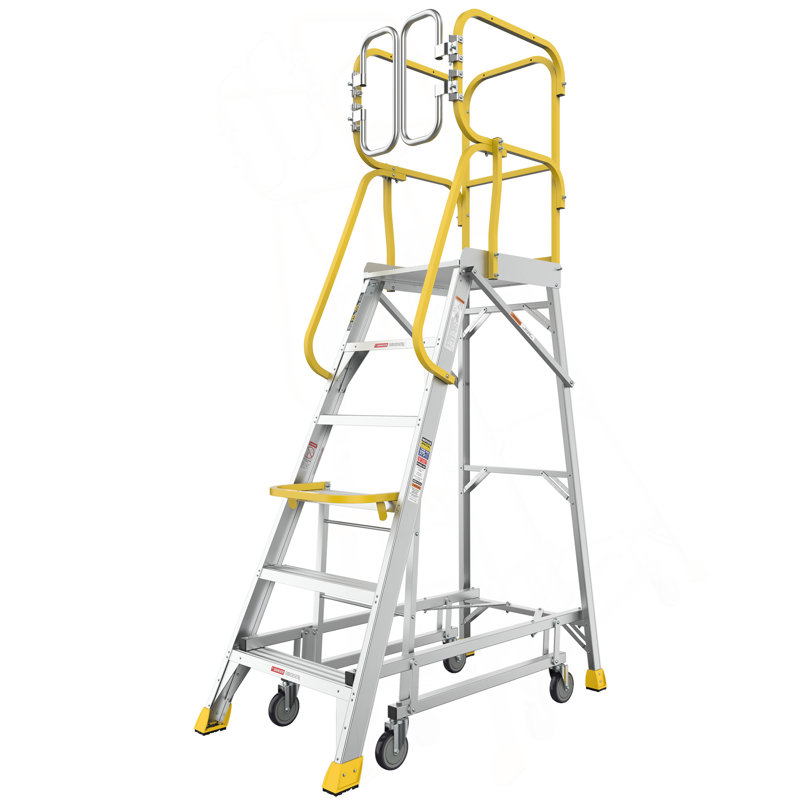 Échelle plateforme en aluminium 6 étapes 375Lbs