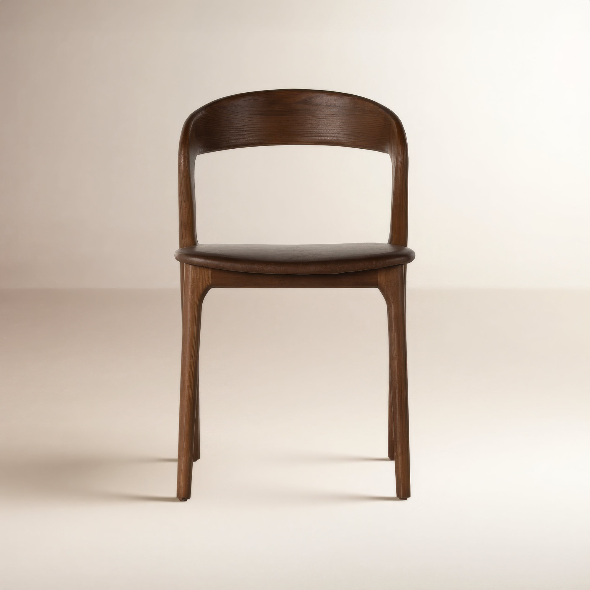 Kayla Leather Dining Chair, Sonoma Coco Top Grain Leather, Walnut
