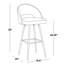 Ensemble de 2 tabourets de bar à hauteur fixe avec structure en métal doré, siège en similicuir noir, repose-pieds carré et siège intérieur ergonomique.-186062458-186062461