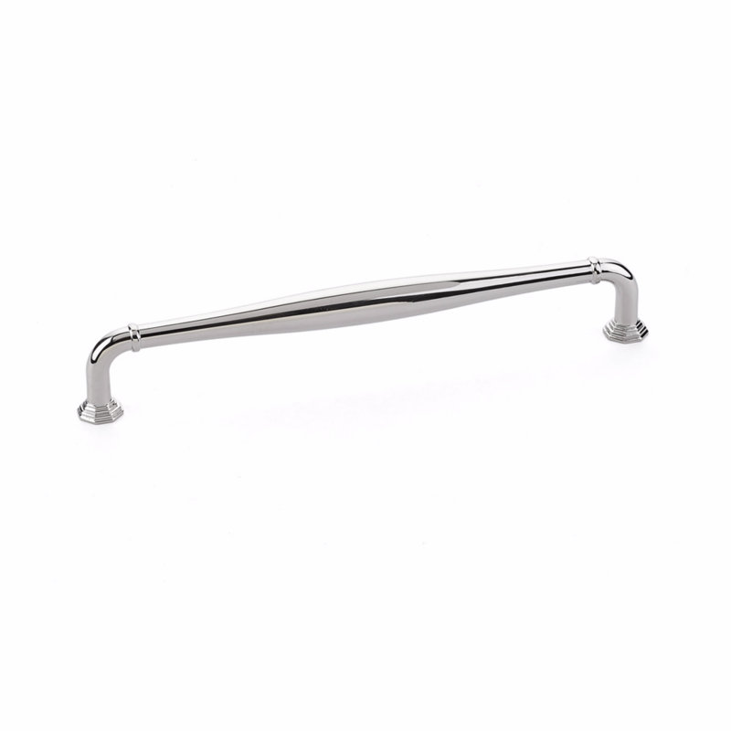 Emtek Blythe Cabinet Pull 6" cc, 8", Polished Nickel