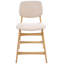 Upholstered Counter Stool with Solid Wood Frame