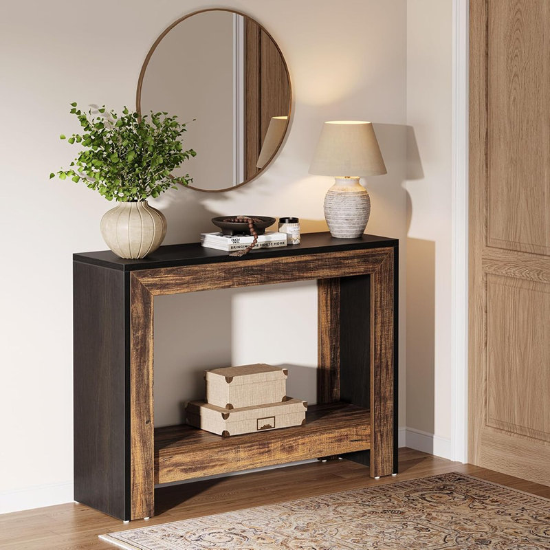 Console, table d'entrée en bois