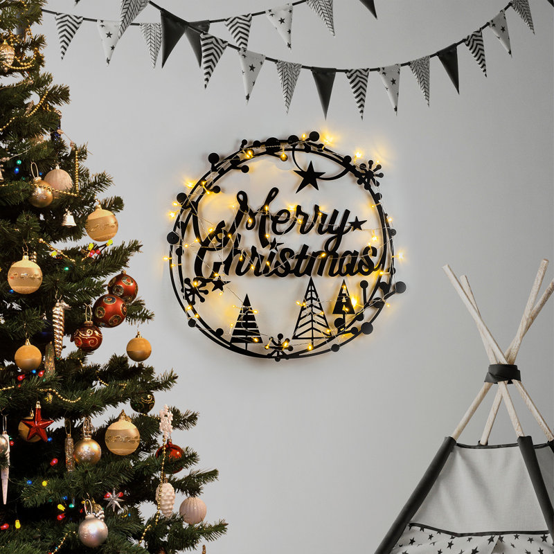 Wall Decor on Metal, Black