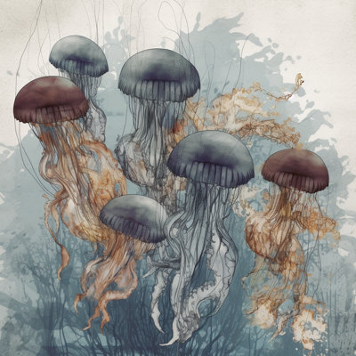 Coastal Jellyfish Polyester Comforter