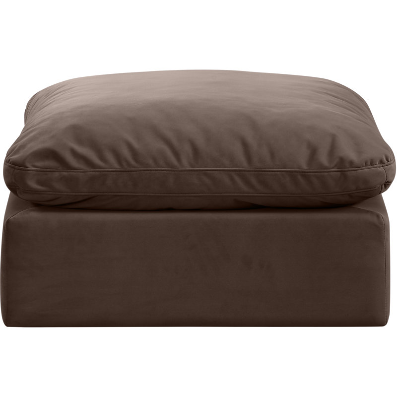 Itala Upholstered Modular Ottoman, Brown Velvet