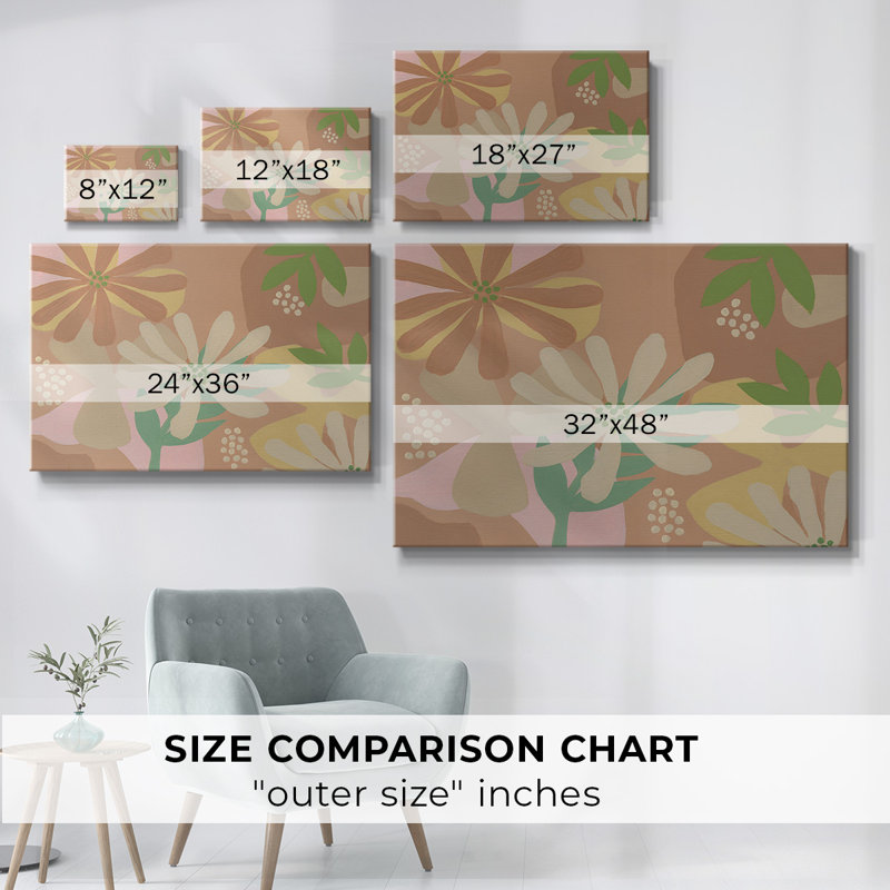 Toile tendue neutre Neutral Blooms III, H 12 po x l 18 po