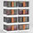 Collapsible Storage Bins With Lids, Stackable Storage Bins With Doors And Wheels