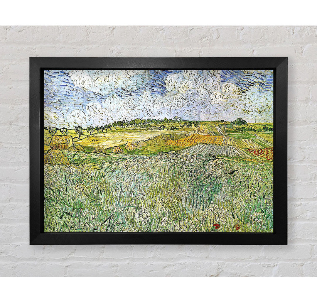 Auvers mit Regenwolken von Van Gogh - Einzelbildrahmen Druck