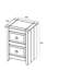 Crossland 2 Drawer Petite Bedside Table