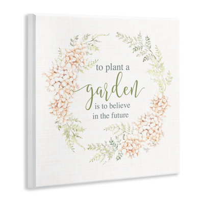 "Inspiring Plant A Garden", art mural sur bois par Mollie B.