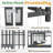 20' x10' Large Outdoor Dog Kennel Outside, Heavy Duty Dog Enclosure with Waterproof Cover and Security Lock, Dog Cage for Large Dogs