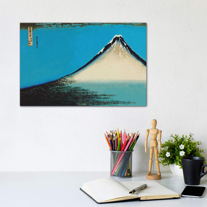 Mount Fuji by Katsushika Hokusai - 1 Piece Wrapped Canvas Painting, 20.32 cm H x 30.48 cm W