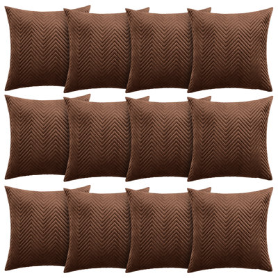Aspire Homeware Embossed Square Velvet Cushion Cover